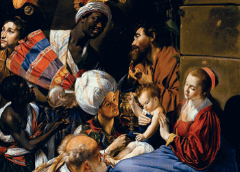 Obrazek kolędowy. Trzej Królowie